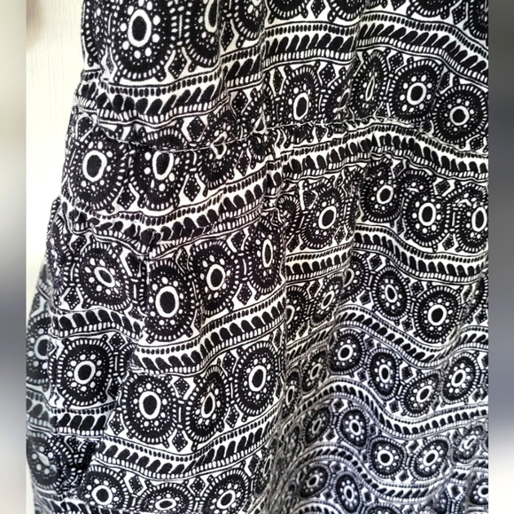 Loft Abstract Print Linen Blend Popover Sleeveless Romper - Picture 3 of 8